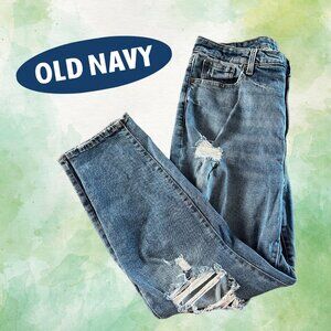 Old Navy O.G. Straight Jeans – Size 16 Short – Higher High-Rise – Distressed